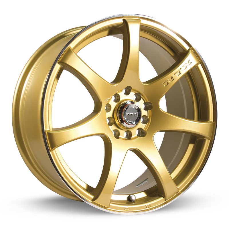RTX Wheels - Ink - Gold - Gold Machined - 16" x 7", 42 Offset, 5x100/114.3 (Bolt Pattern), 73.1mm HUB