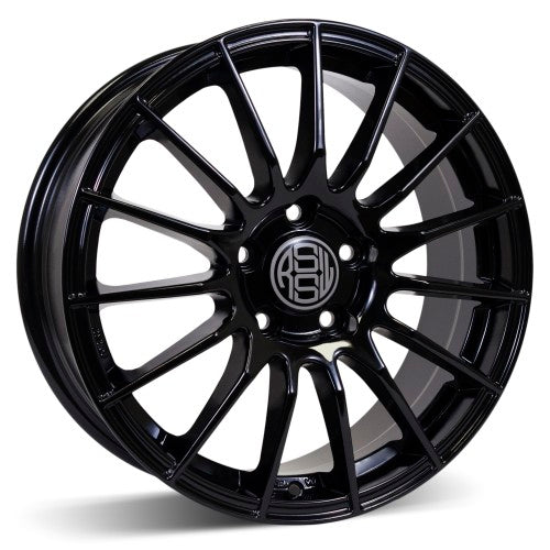 RSSW - Spirit - Black - Gloss black - 16" x 6.5", 45 Offset, 5x114.3 (Bolt Pattern), 67.1mm HUB