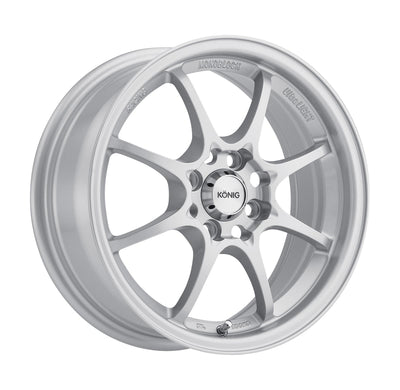 Konig - Helium - Silver - Silver - 15" x 6.5", 40 Offset, 4x100 (Bolt Pattern), 73.1mm HUB