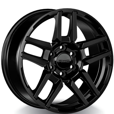RWC - FO475 - Black - BLACK - 18" x 8", 15 Offset, 6x135 (Bolt Pattern), 87.1mm HUB