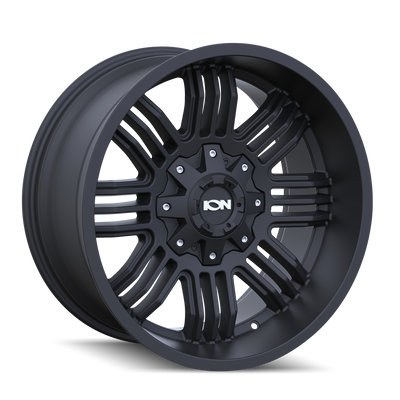 Ion Alloy - 144 - Black - MATTE BLACK - 20" x 9", 0 Offset, 5x127/139.7 (Bolt Pattern), 87.1mm HUB