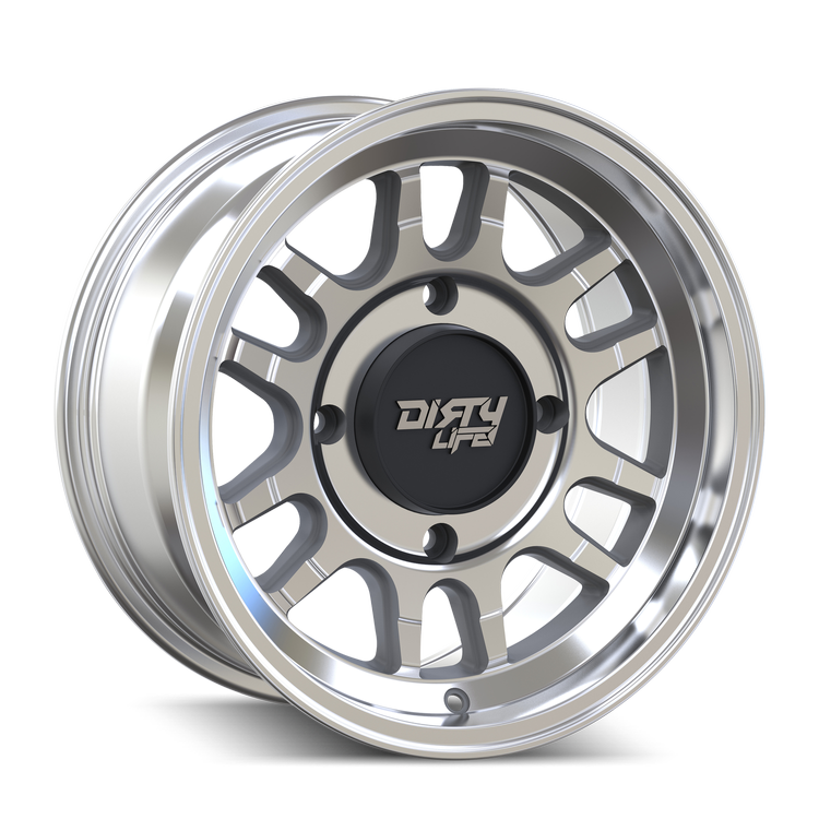 Dirty Life - CANYON SPORT SXS - Polished - MACHINED - 15" x 7", 13 Offset, 4x156 (Bolt Pattern), 131.1mm HUB