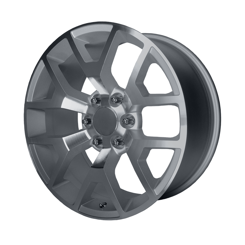 OE Creations - PR150 - Silver - SILVER MACHINED - 20" x 9", 27 Offset, 6x139.7 (Bolt Pattern), 78.1mm HUB