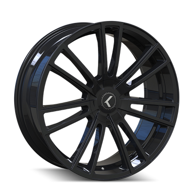 Kraze Wheels - SPECTRA - Black - GLOSS BLACK - 20" x 8.5", 38 Offset, 5x115/120 (Bolt Pattern), 74.1mm HUB