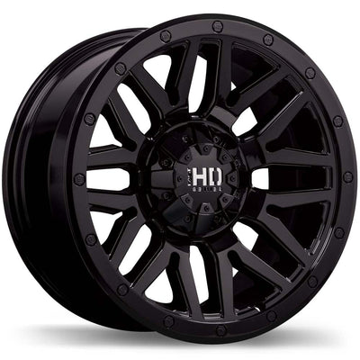 Fast HD - Menace - Black - Gloss Black - 18" x 9", 15 Offset, 5x127/139.7 (Bolt Pattern), 87.1mm HUB