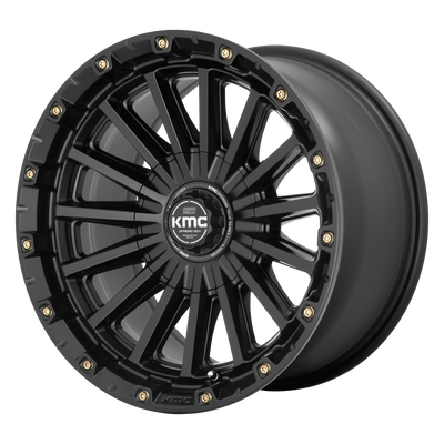 KMC Wheels - KM102 SIGNAL - Black - SATIN BLACK - 17" x 9", 0 Offset, 6x135/139.7 (Bolt Pattern), 106.1mm HUB