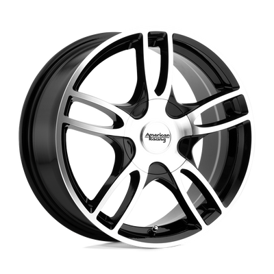 American Racing - AR919 ESTRELLA 2 - Black - Gloss Black Machined - 16" x 7", 40 Offset, 5x110/115 (Bolt Pattern), 72.6mm HUB