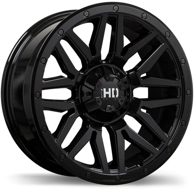 Fast HD - Menace - Black - Gloss Black - 17" x 8", 15 Offset, 6x139.7 (Bolt Pattern), 77.8mm HUB