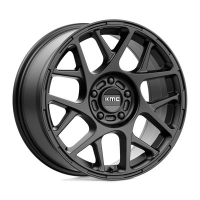 KMC Wheels - KM708 BULLY - Black - SATIN BLACK - 17" x 8", 38 Offset, 5x112 (Bolt Pattern), 66.6mm HUB