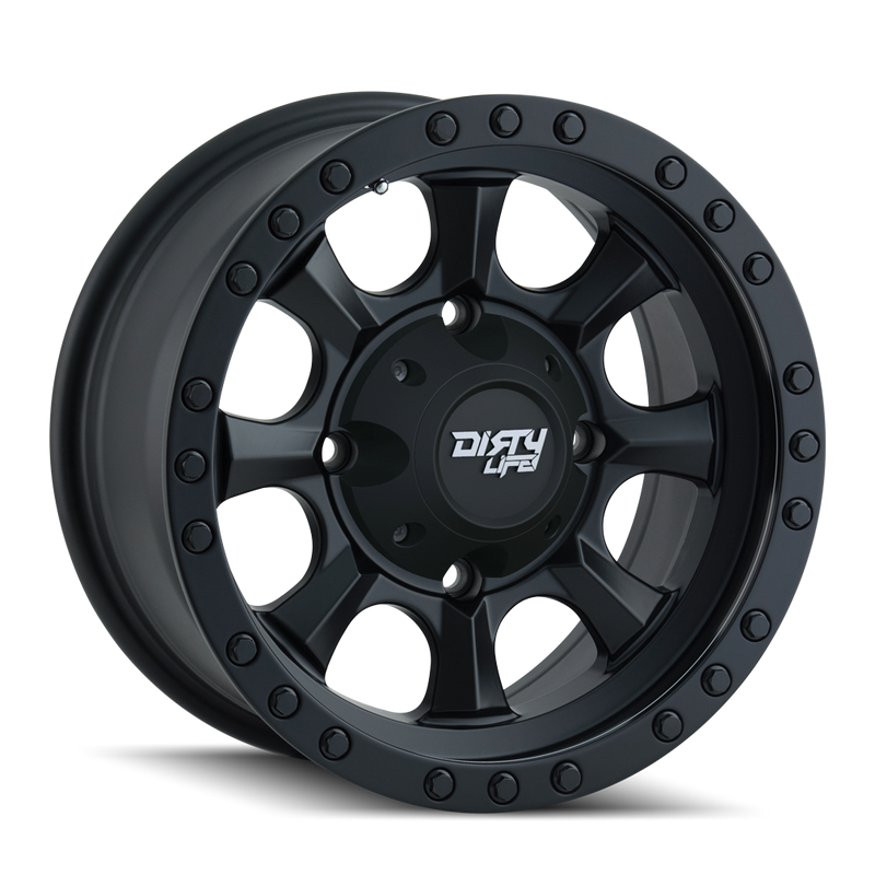 Dirty Life - IRONMAN - Black - MATTE BLACK/BLACK BEADLOCK - 14" x 7", 13 Offset, 4x156 (Bolt Pattern), 131.1mm HUB