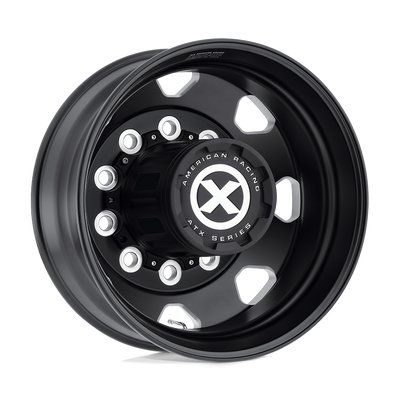 ATX - AO401 OCTANE - Black - SATIN BLACK MILLED - 24.5" x 8.25", -168 Offset, 10x285.75 (Bolt Pattern), 220.1mm HUB