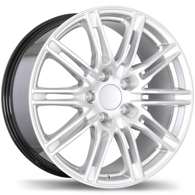 Replika - R158 - Silver - Hyper Silver - 18" x 8", 50 Offset, 5x130 (Bolt Pattern), 71.6mm HUB