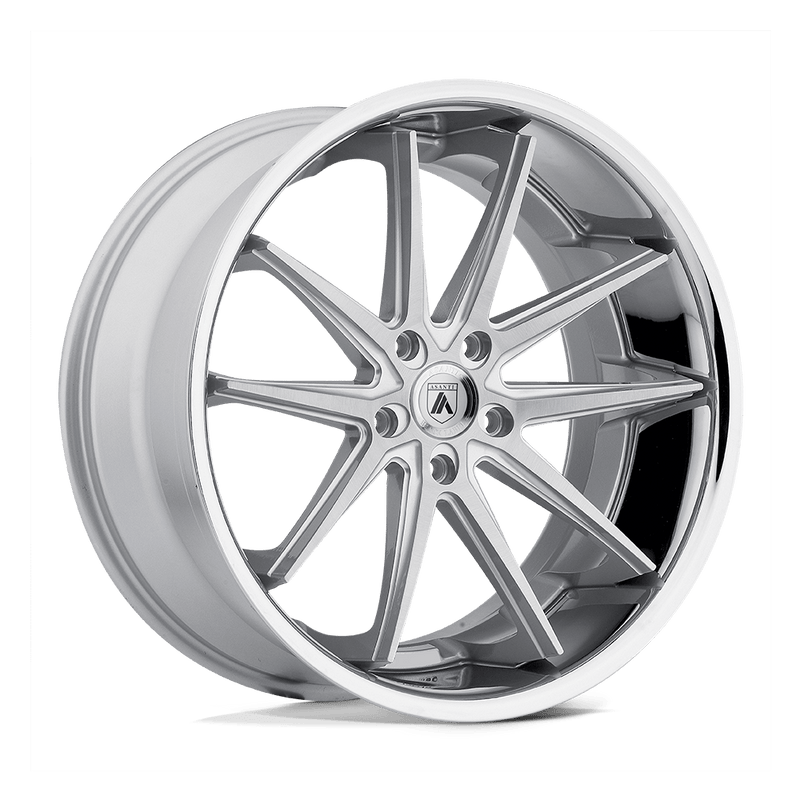 Asanti Black - ABL-5 ALTAIR - Silver - Silver Machined Ss Lip - 20" x 8.5", 35 Offset, 5x120 (Bolt Pattern), 74.1mm HUB
