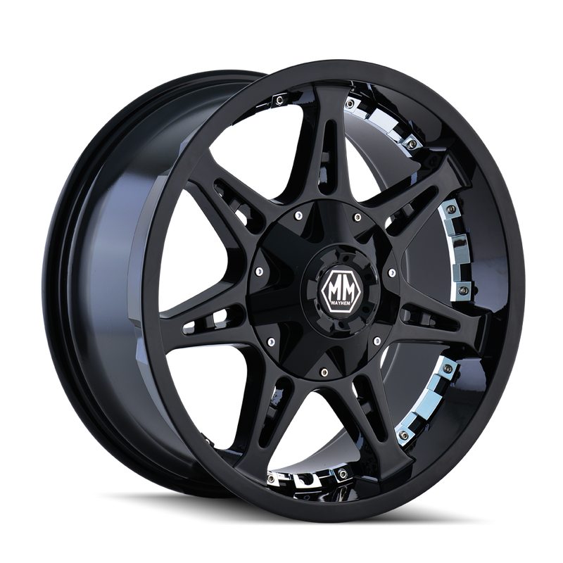 Mayhem - MISSILE - Black - BLACK - 20" x 9", 18 Offset, 8x165.1/170 (Bolt Pattern), 130.8mm HUB