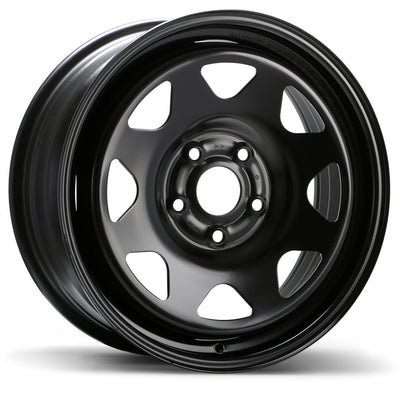 Fast Wheels - Steel /Acier - Black - Black - 17" x 7", 50 Offset, 5x120 (Bolt Pattern), 64.1mm HUB