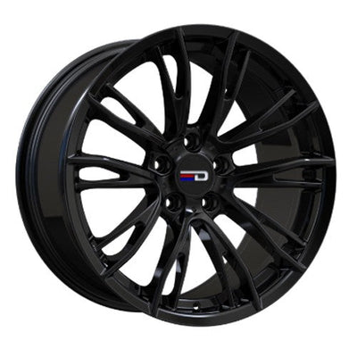 Euro Design - Venice - Black - Gloss Black - 19" x 9.5", 28 Offset, 5x112 (Bolt Pattern), 66.7mm HUB