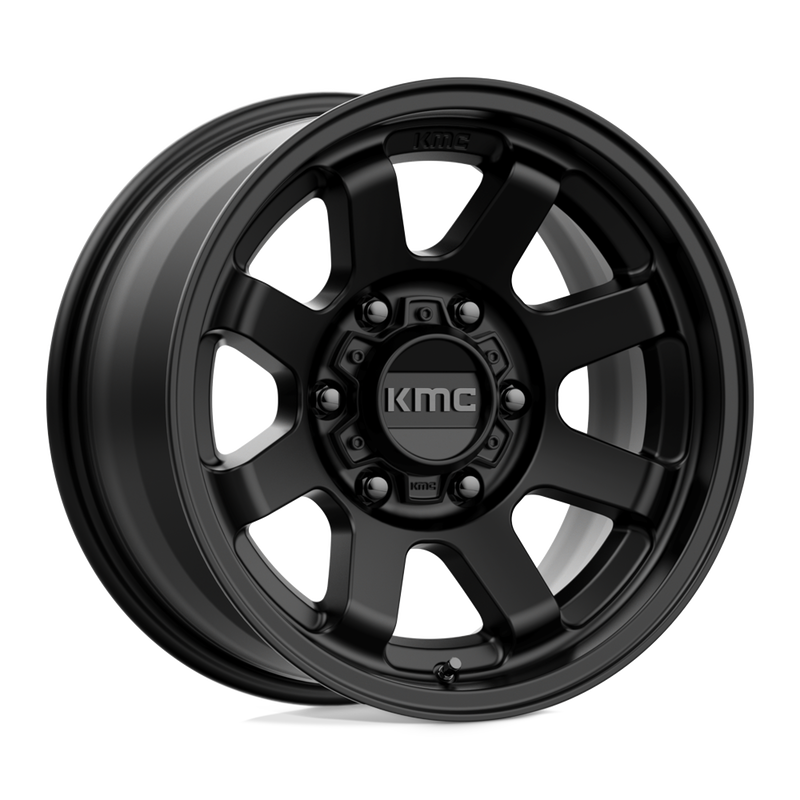 KMC Wheels - KM723 TRAIL - Black - SATIN BLACK - 16" x 8", 0 Offset, 6x139.7 (Bolt Pattern), 106.1mm HUB