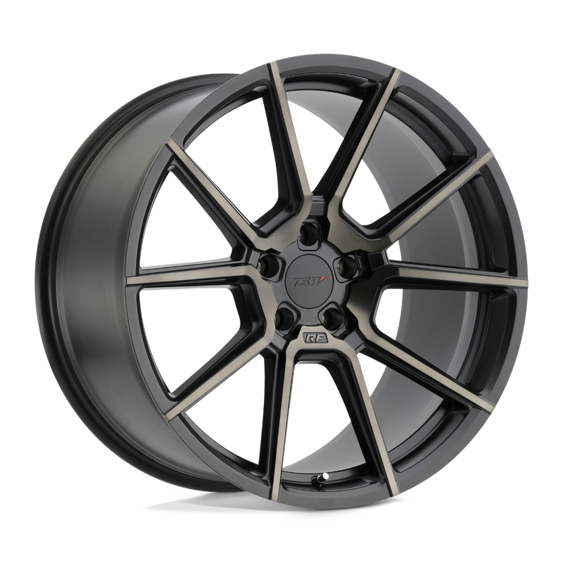TSW Wheels - CHRONO - Black - MATTE BLACK WITH MACHINE FACE & DARK TINT - 18" x 8.5", 30 Offset, 5x114.3 (Bolt Pattern), 76.1mm HUB
