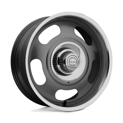 American Racing Vintage - VN506 - Gunmetal - MAG GRAY CENTER POLISHED LIP - 17" x 7", 0 Offset, 5x120.65/127 (Bolt Pattern), 78.1mm HUB