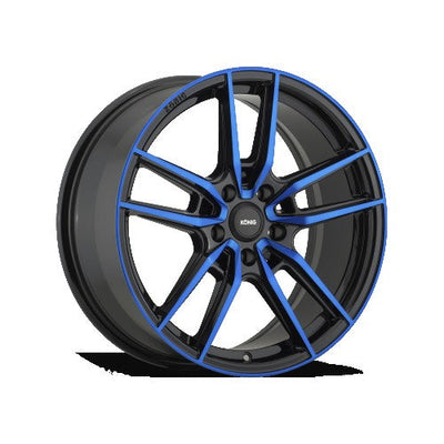 Konig - Myth - Gloss Black With Blue Tinted Clearcoat - 18" x 8", 43 Offset, 5x114.3 (Bolt Pattern), 73.1mm HUB