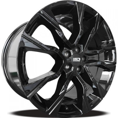Euro Design - RR-9 - Black - Gloss Black - 20" x 9", 40 Offset, 5x108 (Bolt Pattern), 63.4mm HUB
