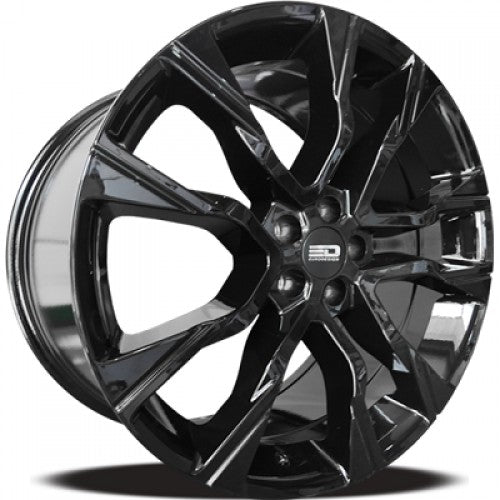 Euro Design - RR-9 - Black - Gloss Black - 20" x 9", 40 Offset, 5x108 (Bolt Pattern), 63.4mm HUB