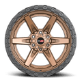 Vortek Offroad - VRT-602 - Bronze - Matte Bronze with Black Bead Ring - 18" x 9", -12 Offset, 6x135/139.7 (Bolt pattern), 106.10mm HUB