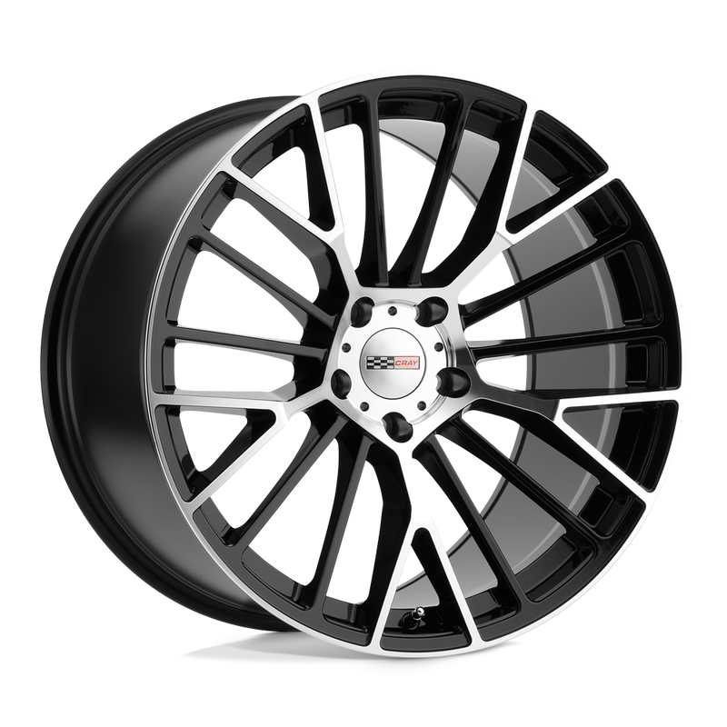 Cray Wheels - ASTORIA - Black - GLOSS BLACK WITH MIRROR CUT FACE - 18" x 9", 50 Offset, 5x120.65 (Bolt Pattern), 70.3mm HUB