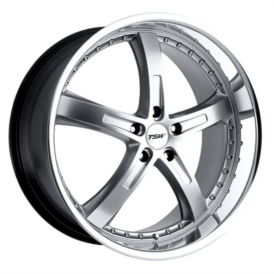 TSW Wheels - JARAMA - Silver - HYPER SILVER W/ MIRROR CUT LIP - 20" x 8.5", 4 Offset, 5x114.3 (Bolt Pattern), 76.1mm HUB