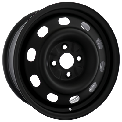 Envy Wheels - NX4 STEEL WHEEL - Black - FLAT BLACK - 15" x 6", 45 Offset, 4x100 (Bolt Pattern), 54.1mm HUB