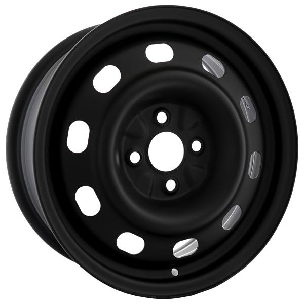 Envy Wheels - NX4 STEEL WHEEL - Black - FLAT BLACK - 15" x 6", 45 Offset, 4x100 (Bolt Pattern), 54.1mm HUB