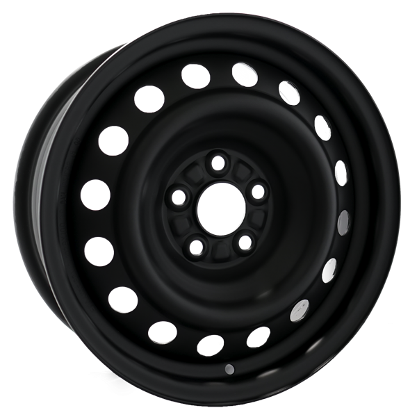 Envy Wheels - NX4 STEEL WHEEL - Black - FLAT BLACK - 15" x 6", 36 Offset, 5x100 (Bolt Pattern), 57.1mm HUB