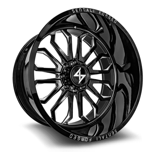 Sentali - Forged SF-3 - Black - Gloss Black Milled - 30" x 16", -99 Offset, 6x135 (Bolt pattern), 87.1mm HUB