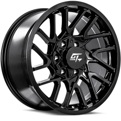 GT Off-Road - Aggression - Black - Gloss Black - 22" x 12", -44 Offset, 6x139.7 (Bolt pattern), 106.1mm HUB