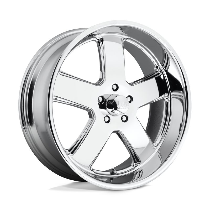 US Mag - U116 HUSTLER - Polished - CHROME PLATED - 20" x 8", 1 Offset, 5x127 (Bolt Pattern), 78.1mm HUB