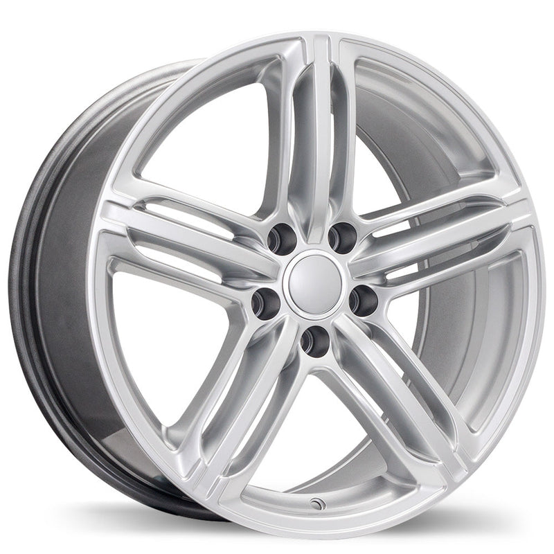 Replika - R133A - Silver - Hyper Silver - 18" x 8.5", 35 Offset, 5x112 (Bolt Pattern), 66.5mm HUB
