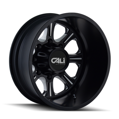 Cali Off-Road - BRUTAL - Black - BLACK/MILLED SPOKES - 20" x 8.25", -180 Offset, 8x210 (Bolt Pattern), 154.2mm HUB