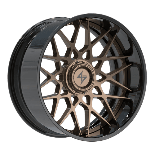 Sentali - BFX-5 - Black - Gloss Black Lip / Gloss Bronze Centre - 22" x 10", -24 Offset, 8x165.1/170 (Bolt pattern), 125.2mm HUB