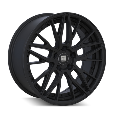 Touren - TR93 - Black - SATIN BLACK/BLACK RIVET - 18" x 8", 35 Offset, 5x120 (Bolt Pattern), 72.6mm HUB