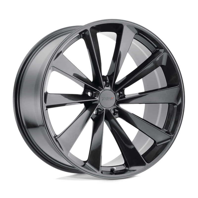 TSW Wheels - AILERON - Gunmetal - Metallic Gunmetal - 22" x 9", 37 Offset, 5x114.3 (Bolt Pattern), 76.1mm HUB