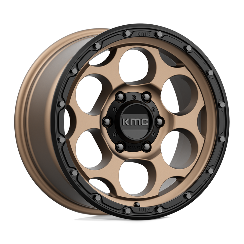 KMC Wheels - KM541 DIRTY HARRY - Bronze - MATTE BRONZE WITH BLACK LIP - 17" x 8.5", 18 Offset, 6x135 (Bolt Pattern), 87.1mm HUB