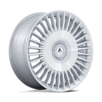 Asanti Black - ABL-40 TIARA - Silver - GLOSS SILVER WITH BRIGHT MACHINED FACE - 22" x 9", 27 Offset, 5x112/120 (Bolt Pattern), 74.1mm HUB