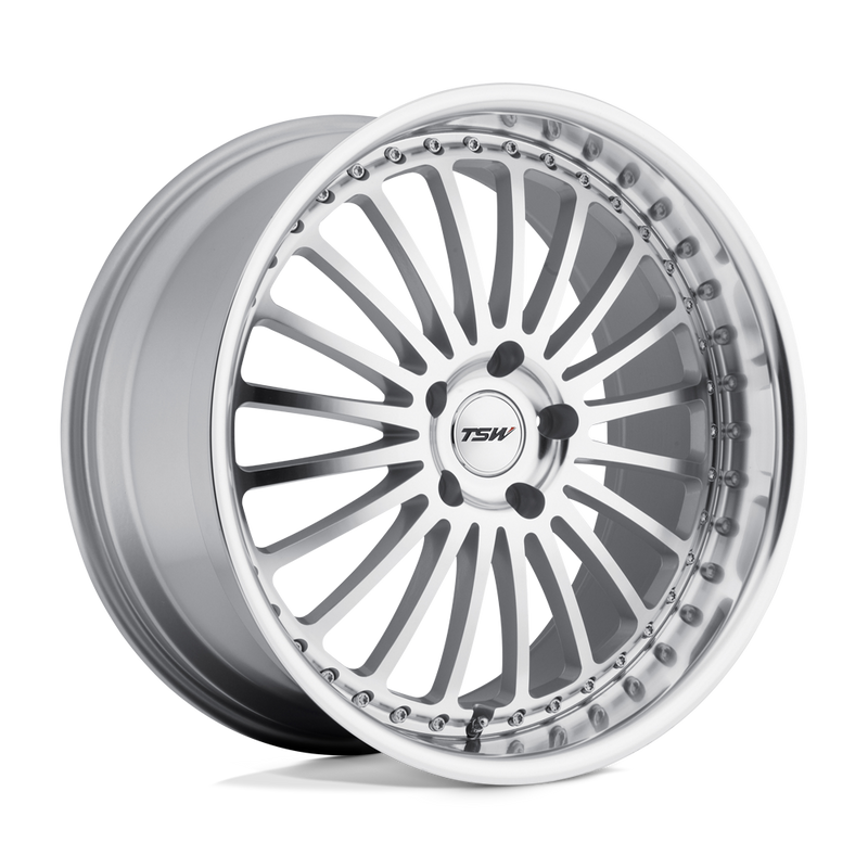 TSW Wheels - SILVERSTONE - Silver - Silver with Mirror Cut Face & Lip - 17" x 8", 40 Offset, 5x108 (Bolt Pattern), 72.1mm HUB