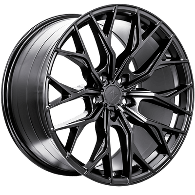 Sentali - Street SS2 - Black - Matte Black - 20" x 9", 35 Offset, 5x112 (Bolt pattern), 66.6mm HUB