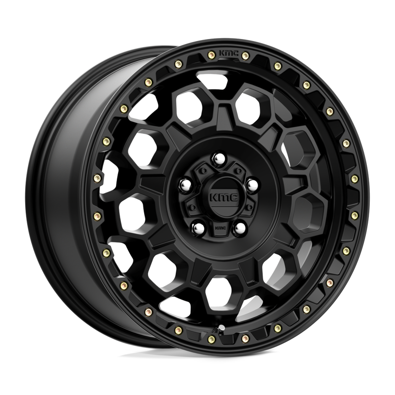 KMC Wheels - KM545 TREK - Black - SATIN BLACK - 17" x 8", 20 Offset, 6x139.7 (Bolt Pattern), 106.1mm HUB