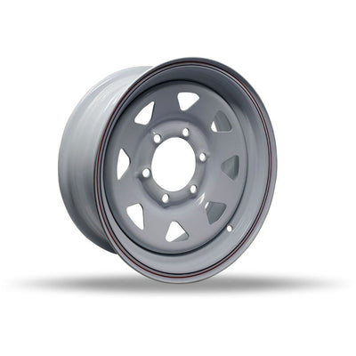 DTD - Trailer - White - White - 15" x 6", 0 Offset, 6x139.7 (Bolt Pattern), 108.8mm HUB