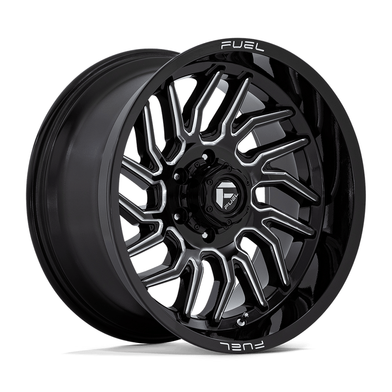 Fuel - D807 HURRICANE - Black - GLOSS BLACK MILLED - 20" x 10", -18 Offset, 6x135 (Bolt Pattern), 87.1mm HUB