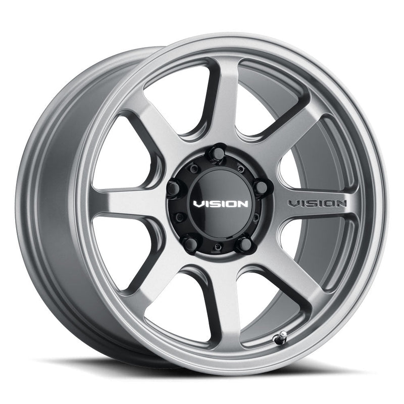 Vision Wheel Off-Road - 351 FLOW - Grey - Satin Grey - 17" x 9", 0 Offset, 8x170 (Bolt Pattern), 125.2mm HUB