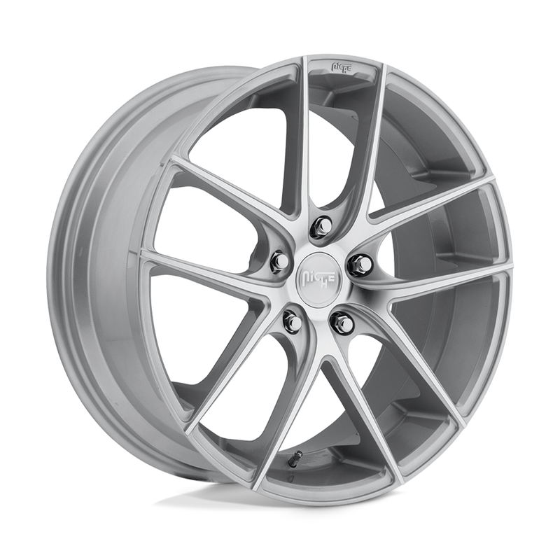 Niche - M131 TARGA - Silver - GLOSS SILVER MACHINED - 20" x 8.5", 35 Offset, 5x120 (Bolt Pattern), 72.6mm HUB