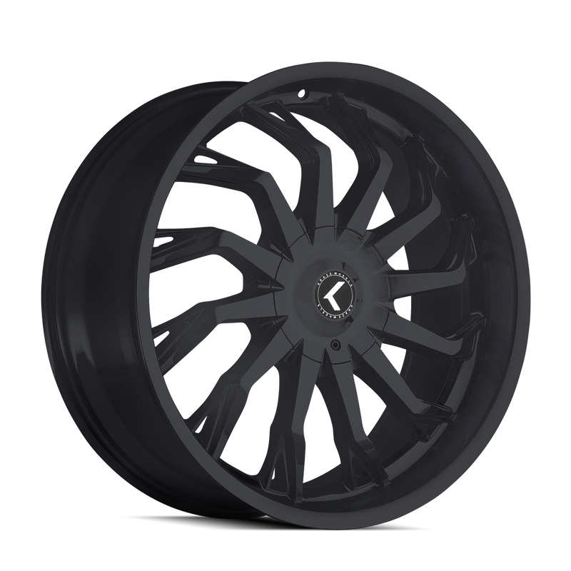Kraze Wheels - SCRILLA - Black - SATIN BLACK - 22" x 9.5", 18 Offset, 5x115/120 (Bolt Pattern), 74.1mm HUB
